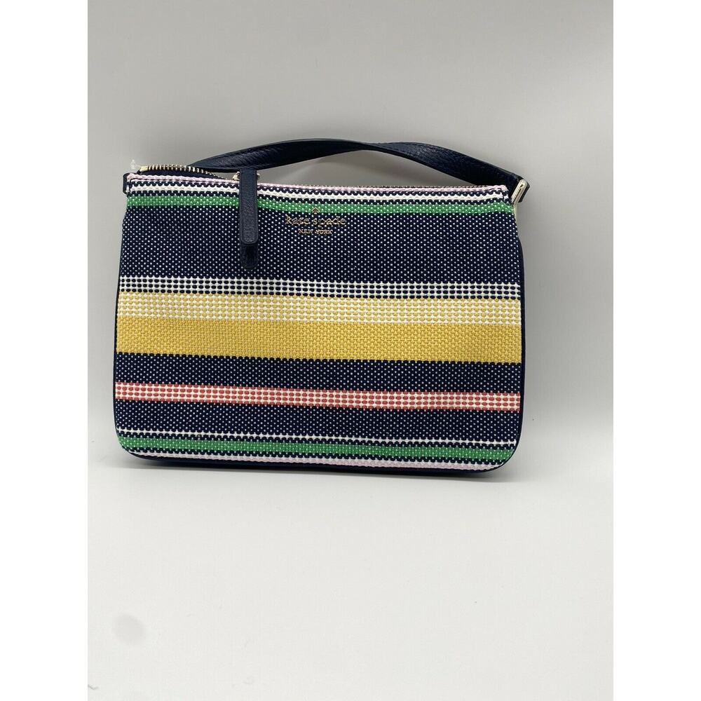 Kate Spade Jackson Boardwalk Stripe Triple Gusset Crossbody Bag Multi(974) NEW